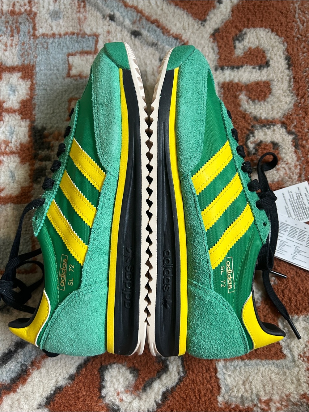 NWT Adidas SL 72 Green/Black/Yellow. Men’s 7 Women’s 8.5 EU 40 - Picture 6 of 8